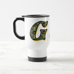 Caneca Térmica Inicial G Monograma de Margarida Personalizado
