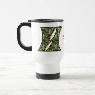 Caneca Térmica Inicial H Monograma de Margarida Personalizado