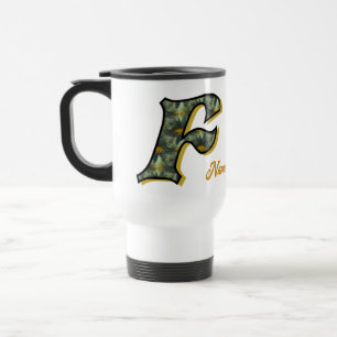 Caneca Térmica Inicial Monograma Daisy F Personalizado
