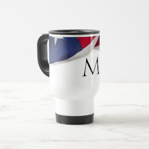 Caneca Térmica Inicial Monogramada com Bandeira Americana Patriót