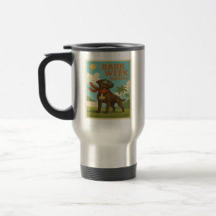 Caneca Térmica Início da Semana do latido: Edição de Voo Retroati