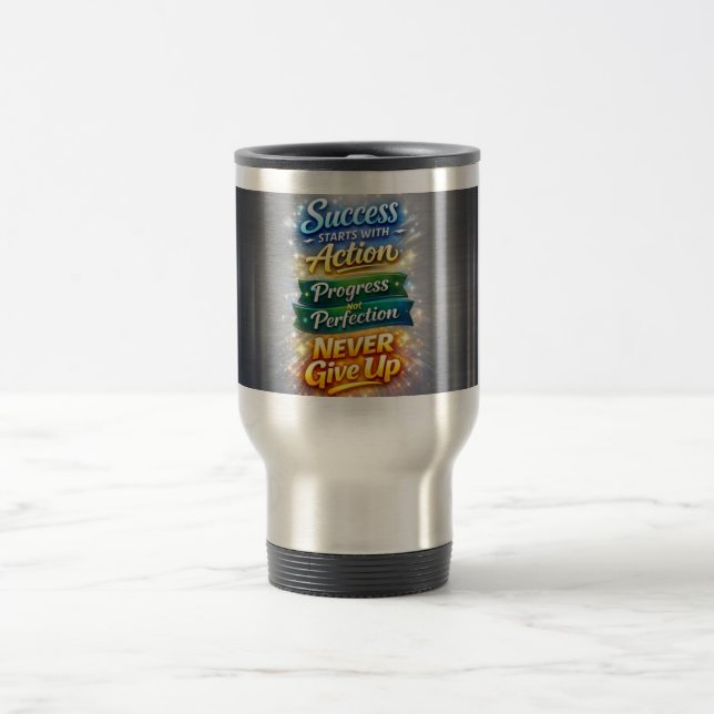 Caneca Térmica Inspirational Quotes Stainless Steel  (Centro)