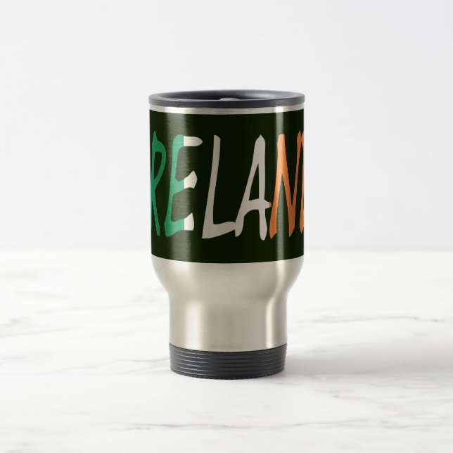 Caneca Térmica Irlanda Sobreposta No Mogcc Da Bandeira Irlandesa (Centro)