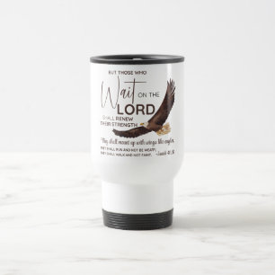 Caneca Térmica Isaiah 40:31 Aqueles que Esperam na Escritura do S