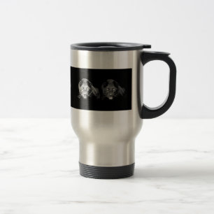 Caneca Térmica Jaguar Preto e Branco