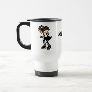 Caneca Térmica Jammer de Derby do rolo preto e branco