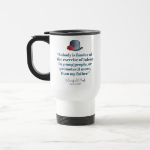 Caneca Térmica Jane Austen - Meu Pai - Chapéu Vintage