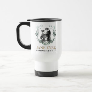 Caneca Térmica Jane Eyre e Edward Rochester com Wreath