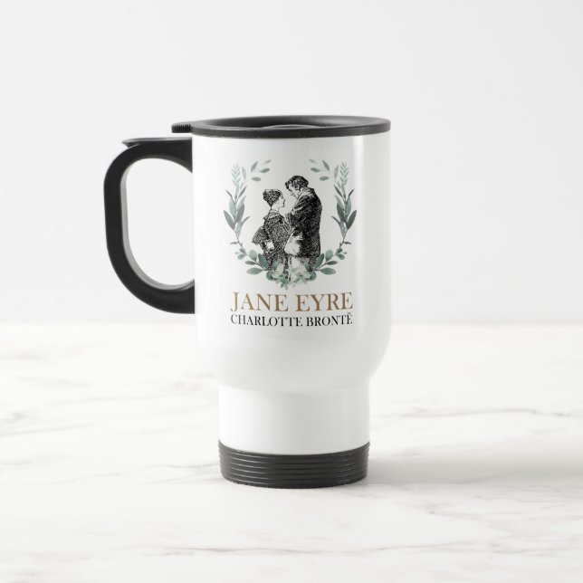 Caneca Térmica Jane Eyre e Edward Rochester com Wreath (Esquerda)