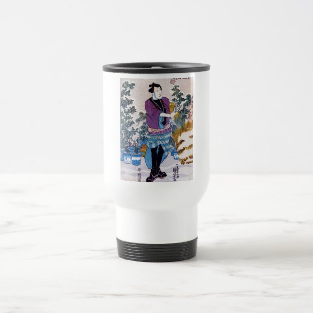 Caneca Térmica Japonês Bonsai Master, Kuniyoshi, Ukiyo-e (Centro)