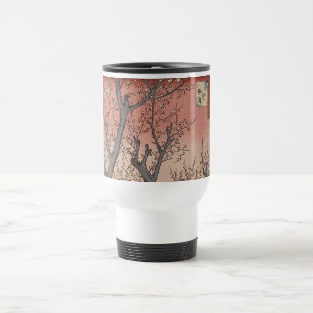Caneca Térmica Jardim de ameixa de árvore japonês (Centro)