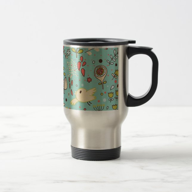Caneca Térmica Jardim de Flor Whimsical (Direita)