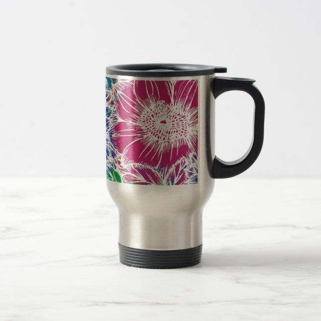 Caneca Térmica Jardim de Flores Tropicais (Direita)