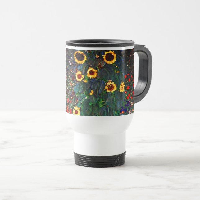 Caneca Térmica Jardim Flor Gustav Klimt (Frente Esquerda)