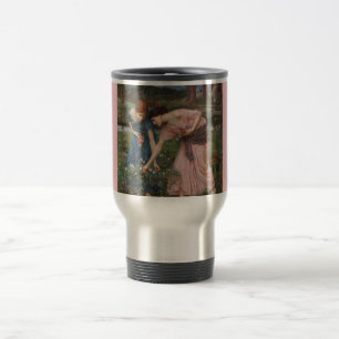 Caneca Térmica Jardim Romântico Vintage Mulheres Pré-Rafaelitas