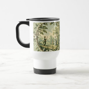 Caneca Térmica Jardim vintage sage verde floral
