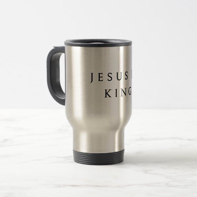 Caneca Térmica JESUS É O REI Hoodie (Frente Esquerda)