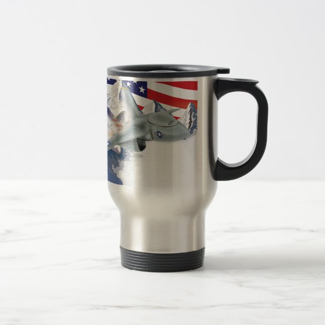 Caneca Térmica Jet de caça americano (Direita)
