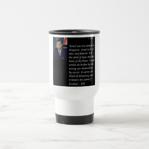 Caneca Térmica JFK & Citação Famosa Re Israel