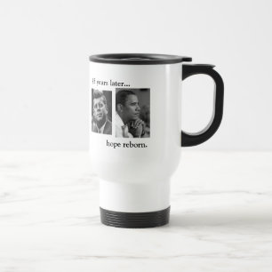 Caneca Térmica JFK OBAMA 45 anos mais tarde… de esperança rebo