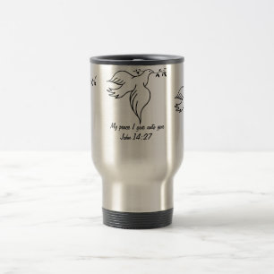 Caneca Térmica João 14:27 versículo da Bíblia Religião Cristianis