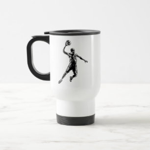 Caneca Térmica Jogador de basquete Slam Dunk Dark Design
