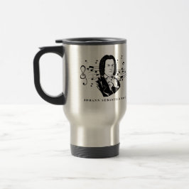Caneca Térmica Johann Sebastian Bach Portrait e Bust com Notes
