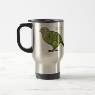 Caneca Térmica Kakapo bird cartoon illustration 