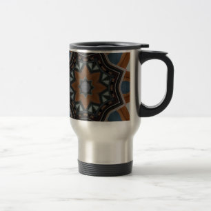 Caneca Térmica Kaleidoscope Padrão de Brown Star...