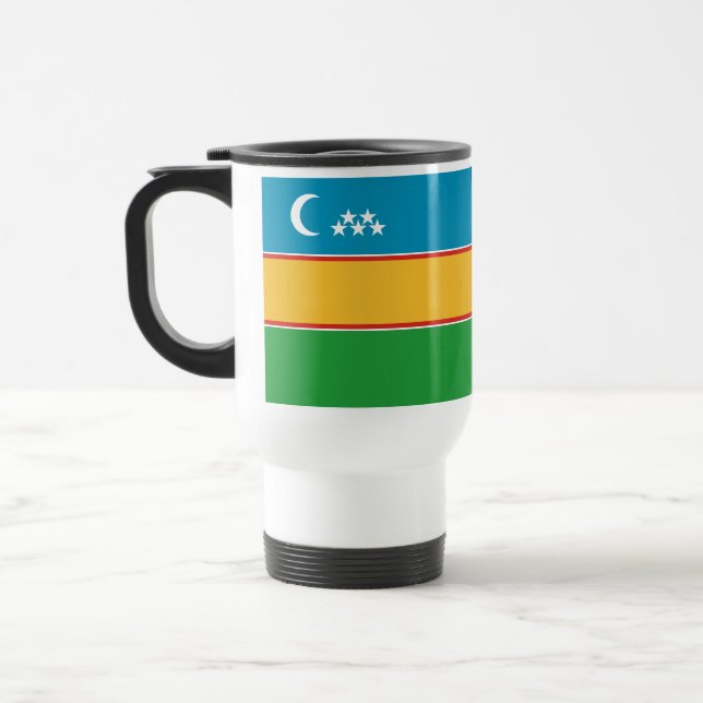 Caneca Térmica Karakalpakstan Flag (Esquerda)