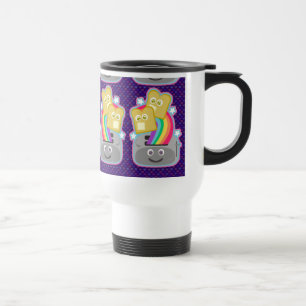 Caneca Térmica Kawaii Rainbow Toast Character Fun Brefast