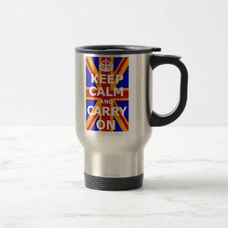 CANECA TÉRMICA KEEP CALM AND CARRY ON
