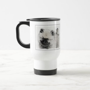 Caneca Térmica Keeshond Puppy Drawing - Cute Original Dog Art