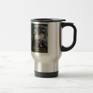 Caneca Térmica Koala De Natal Australiano Com Canas De Candy