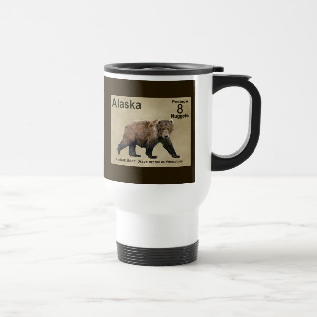 Caneca Térmica Kodiak Bear - Postage do Alasca (Direita)