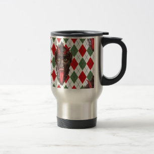 Caneca Térmica Kristmas de natal xadrez