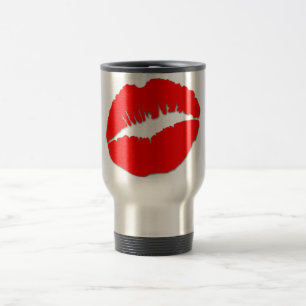 Caneca Térmica Lábios Vermelho Kissy