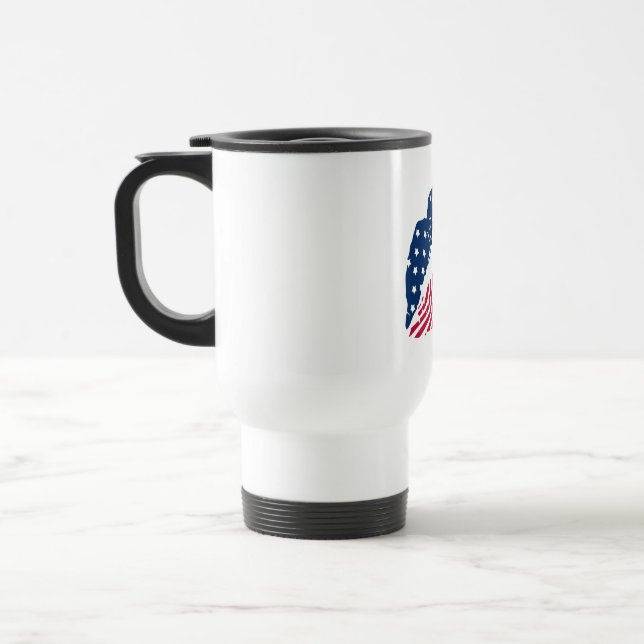 Caneca Térmica Lábios Vermelhos e Azuis (Esquerda)