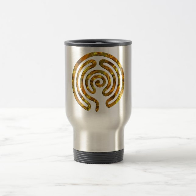 Caneca Térmica Labirinto DOURADO (Centro)
