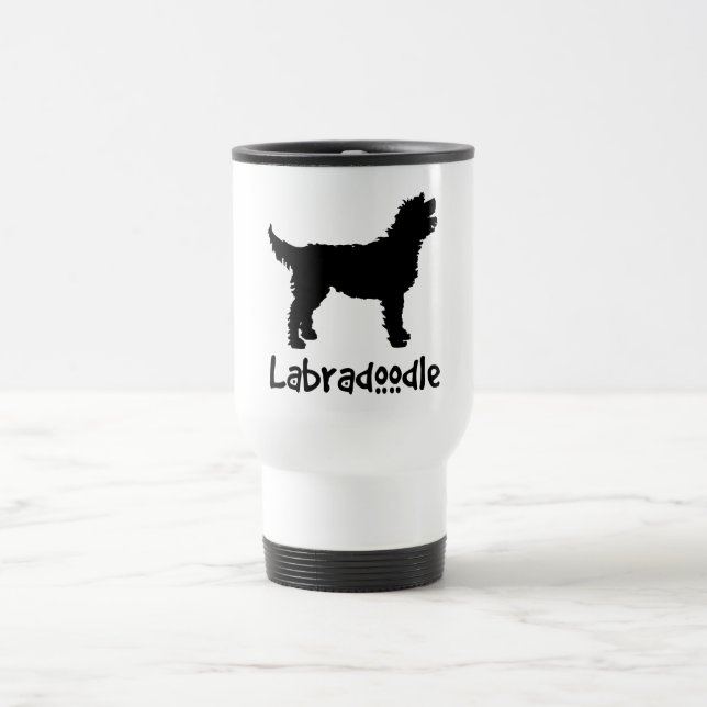 Caneca Térmica Labradoodle com texto legal (Centro)