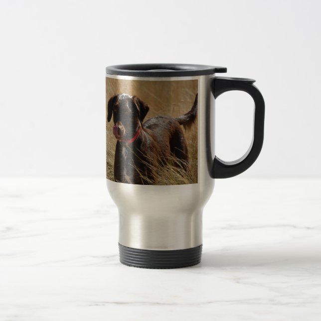 Caneca Térmica Labrador Retriever Marrom Chocolate (Direita)