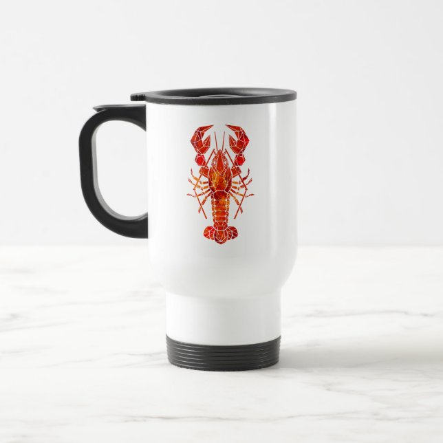 Caneca Térmica Lagosta poligonal vermelha (Esquerda)