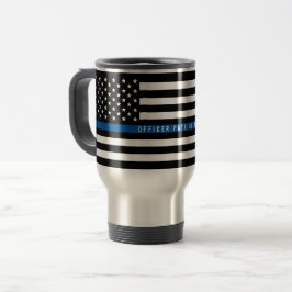 Caneca Térmica Lâmina Azul Linha Policial Sinalizador Monograma G