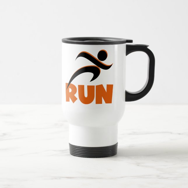 Caneca Térmica Laranja de RUN (Direita)