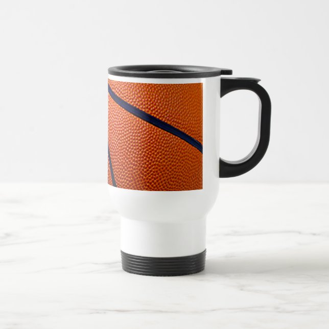 Caneca Térmica Laranja e Basquete Negro (Direita)