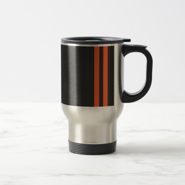 Caneca Térmica Laranja esportivo em fibra de carbono como Impress (Direita)