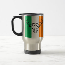 Caneca Térmica Laranja Verde IRLANDESA com LÂMPADA Legal / TAURUS