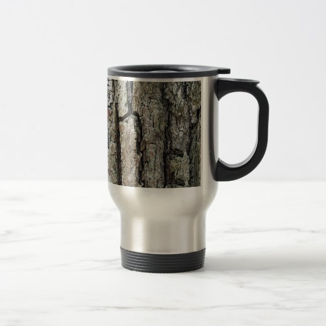 Caneca Térmica Latido de pinheiro velho da natureza (Direita)