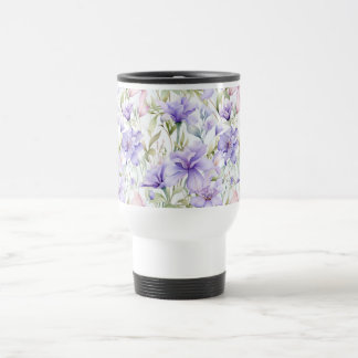 Caneca Térmica Lavanda Rosa Aguarela 