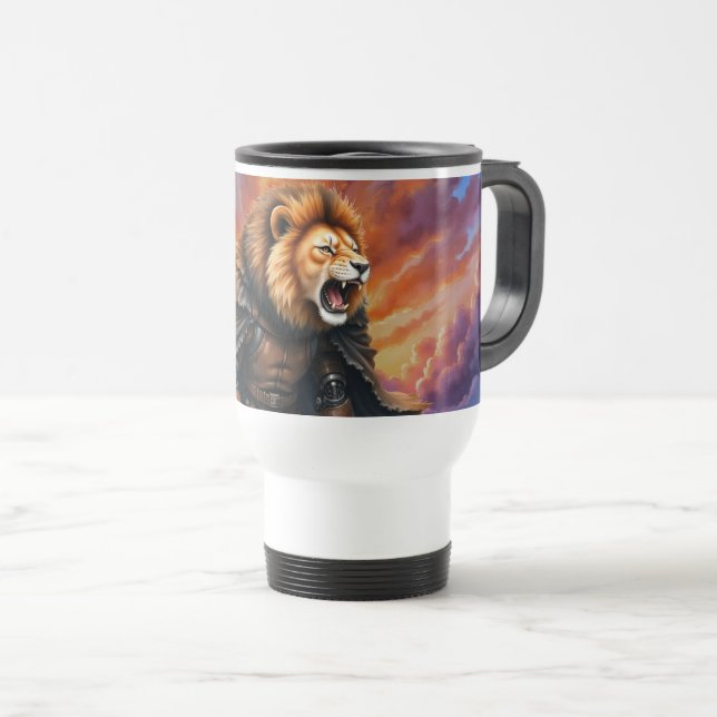 Caneca Térmica Leão Cibernético dos Ermos (Frente Esquerda)
